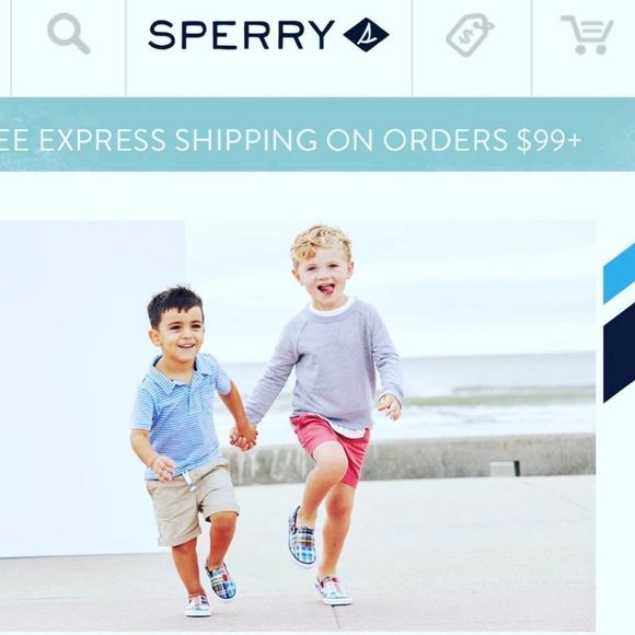 Little Boy Plaid Sperry Slip Ons Size 13M - Picture 3 of 3